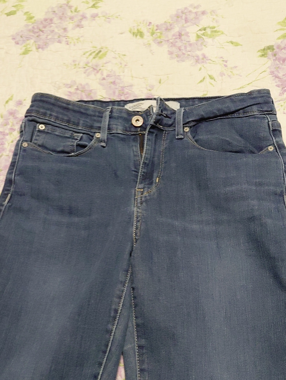 Dark Blue Women's Mid Rise Boot Cut Jeans